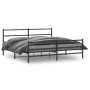 Estructura de cama con cabecero y estribo metal negro 180x200cm de , Camas y somieres - Ref: Foro24-355387, Precio: 109,30 €,...