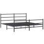 Estructura de cama con cabecero y estribo metal negro 180x200cm de , Camas y somieres - Ref: Foro24-355387, Precio: 109,30 €,...
