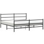 Estructura de cama con cabecero y estribo metal negro 180x200cm de , Camas y somieres - Ref: Foro24-355387, Precio: 109,30 €,...