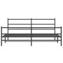 Estructura de cama con cabecero y estribo metal negro 180x200cm de , Camas y somieres - Ref: Foro24-355387, Precio: 109,30 €,...