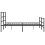 Estructura de cama con cabecero y estribo metal negro 180x200cm de , Camas y somieres - Ref: Foro24-355387, Precio: 109,30 €,...