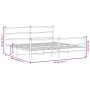 Estructura de cama con cabecero y estribo metal negro 180x200cm de , Camas y somieres - Ref: Foro24-355387, Precio: 109,30 €,...