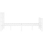 Estructura cama metal con cabecero y estribo blanco 120x190 cm de , Camas y somieres - Ref: Foro24-355429, Precio: 84,39 €, D...