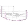 Estructura cama metal con cabecero y estribo blanco 120x190 cm de , Camas y somieres - Ref: Foro24-355429, Precio: 84,39 €, D...