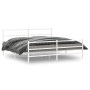 Estructura cama metal con cabecero y estribo blanco 180x200 cm de , Camas y somieres - Ref: Foro24-355436, Precio: 112,98 €, ...