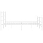 Estructura cama metal con cabecero y estribo blanco 180x200 cm de , Camas y somieres - Ref: Foro24-355436, Precio: 112,98 €, ...
