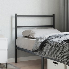 Cabecero de metal negro 90 cm de , Cabeceros y pies de cama - Ref: Foro24-355393, Precio: 21,44 €, Descuento: %