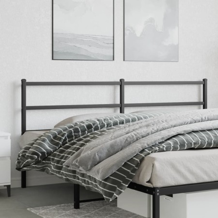Cabecero de metal negro 180 cm de , Cabeceros y pies de cama - Ref: Foro24-355401, Precio: 29,17 €, Descuento: %