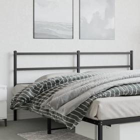 Cabecero de metal negro 200 cm de , Cabeceros y pies de cama - Ref: Foro24-355403, Precio: 32,26 €, Descuento: %