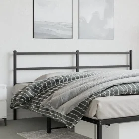 Cabecero de metal negro 200 cm de , Cabeceros y pies de cama - Ref: Foro24-355403, Precio: 31,77 €, Descuento: %