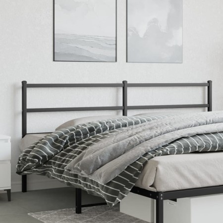 Cabecero de metal negro 200 cm de , Cabeceros y pies de cama - Ref: Foro24-355403, Precio: 32,26 €, Descuento: %