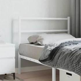 Cabecero de metal blanco 100 cm de , Cabeceros y pies de cama - Ref: Foro24-355443, Precio: 21,01 €, Descuento: %