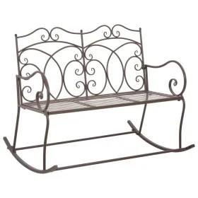 Banco de jardín metal marrón envejecido 104 cm de vidaXL, Bancos de jardín - Ref: Foro24-45437, Precio: 151,01 €, Descuento: %