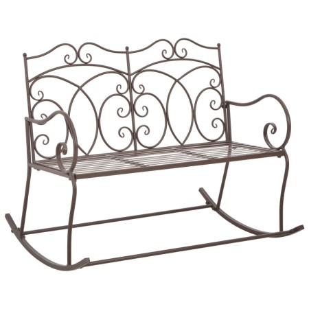 Banco de jardín metal marrón envejecido 104 cm de vidaXL, Bancos de jardín - Ref: Foro24-45437, Precio: 154,12 €, Descuento: %
