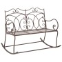 Banco de jardín metal marrón envejecido 104 cm de vidaXL, Bancos de jardín - Ref: Foro24-45437, Precio: 154,12 €, Descuento: %