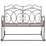 Banco de jardín metal marrón envejecido 104 cm de vidaXL, Bancos de jardín - Ref: Foro24-45437, Precio: 151,01 €, Descuento: %