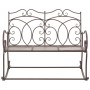 Banco de jardín metal marrón envejecido 104 cm de vidaXL, Bancos de jardín - Ref: Foro24-45437, Precio: 154,12 €, Descuento: %