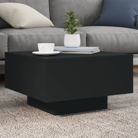 Mesa de centro con luces LED negro 55x55x31 cm de , Mesas de centro - Ref: Foro24-836575, Precio: 55,95 €, Descuento: %