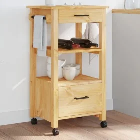 Carrito de cocina MONZA madera maciza de pino 48x40x90 cm by , Kitchen and dining carts - Ref: Foro24-376082, Price: 99,68 €,...