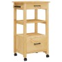Carrito de cocina MONZA madera maciza de pino 48x40x90 cm de , Carros de cocina y comedor - Ref: Foro24-376082, Precio: 101,2...