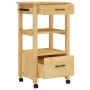 Carrito de cocina MONZA madera maciza de pino 48x40x90 cm de , Carros de cocina y comedor - Ref: Foro24-376082, Precio: 101,2...