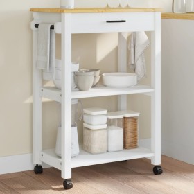 Carrito de cocina MONZA madera maciza de pino 60x40x90 cm de , Carros de cocina y comedor - Ref: Foro24-376096, Precio: 109,9...