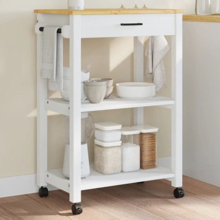 Carrito de cocina MONZA madera maciza de pino 60x40x90 cm de , Carros de cocina y comedor - Ref: Foro24-376096, Precio: 109,9...
