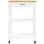 Carrito de cocina MONZA madera maciza de pino 60x40x90 cm de , Carros de cocina y comedor - Ref: Foro24-376096, Precio: 109,9...