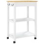 Carrito de cocina MONZA madera maciza de pino 60x40x90 cm de , Carros de cocina y comedor - Ref: Foro24-376096, Precio: 109,9...