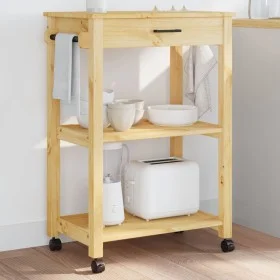 Carrito de cocina MONZA madera maciza de pino 60x40x90 cm de , Carros de cocina y comedor - Ref: Foro24-376094, Precio: 116,8...