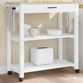 Carrito de cocina MONZA madera maciza de pino 84x40x90 cm de , Carros de cocina y comedor - Ref: Foro24-376105, Precio: 134,3...