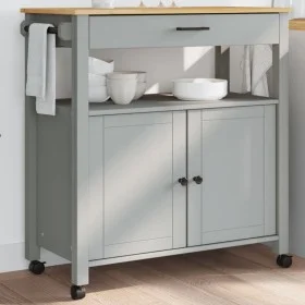 Carrito de cocina MONZA madera maciza de pino 84x40x90 cm by , Kitchen and dining carts - Ref: Foro24-376107, Price: 172,21 €...