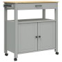 Carrito de cocina MONZA madera maciza de pino 84x40x90 cm de , Carros de cocina y comedor - Ref: Foro24-376107, Precio: 182,6...