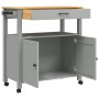 Carrito de cocina MONZA madera maciza de pino 84x40x90 cm de , Carros de cocina y comedor - Ref: Foro24-376107, Precio: 182,6...