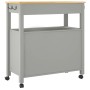 Carrito de cocina MONZA madera maciza de pino 84x40x90 cm de , Carros de cocina y comedor - Ref: Foro24-376107, Precio: 182,6...