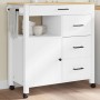 Carrito de cocina MONZA madera maciza de pino 84x40x90 cm de , Carros de cocina y comedor - Ref: Foro24-376111, Precio: 283,9...