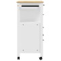 Carrito de cocina MONZA madera maciza de pino 84x40x90 cm de , Carros de cocina y comedor - Ref: Foro24-376111, Precio: 283,9...