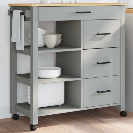 Carrito de cocina MONZA madera maciza de pino 84x40x90 cm de , Carros de cocina y comedor - Ref: Foro24-376113, Precio: 221,4...