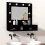 Mueble con espejo y LED negro 60x31,5x62 cm de , Tocadores de baño - Ref: Foro24-833520, Precio: 42,96 €, Descuento: %