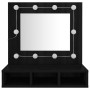 Mueble con espejo y LED negro 60x31,5x62 cm de , Tocadores de baño - Ref: Foro24-833520, Precio: 43,27 €, Descuento: %