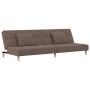 Sofá cama de 2 plazas con dos almohadas tela gris taupe de , Sofás - Ref: Foro24-375798, Precio: 251,26 €, Descuento: %