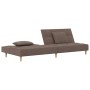 Sofá cama de 2 plazas con dos almohadas tela gris taupe de , Sofás - Ref: Foro24-375798, Precio: 251,26 €, Descuento: %