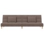 Sofá cama de 2 plazas con dos almohadas tela gris taupe de , Sofás - Ref: Foro24-375798, Precio: 251,26 €, Descuento: %