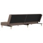 Sofá cama de 2 plazas con dos almohadas tela gris taupe de , Sofás - Ref: Foro24-375798, Precio: 251,26 €, Descuento: %