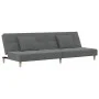 Sofá cama de 2 plazas con dos almohadas tela gris oscuro de , Sofás - Ref: Foro24-375793, Precio: 250,31 €, Descuento: %