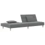 Sofá cama de 2 plazas con dos almohadas tela gris oscuro de , Sofás - Ref: Foro24-375793, Precio: 250,31 €, Descuento: %