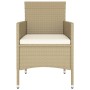 Juego de comedor de jardín 9 piezas ratán sintético beige de , Conjuntos de jardín - Ref: Foro24-3058350, Precio: 517,46 €, D...