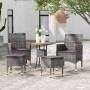 Juego de muebles de jardín de 5 piezas ratán sintético gris de , Conjuntos de jardín - Ref: Foro24-3058477, Precio: 261,09 €,...