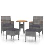 Juego de muebles de jardín de 5 piezas ratán sintético gris de , Conjuntos de jardín - Ref: Foro24-3058477, Precio: 261,09 €,...