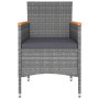 Juego de muebles de jardín de 5 piezas ratán sintético gris de , Conjuntos de jardín - Ref: Foro24-3058477, Precio: 261,09 €,...